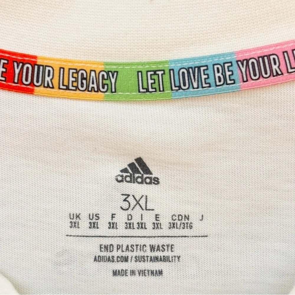 Adidas Long Sleeve Graphic Pride Let Love Be Your Legacy T-Shirt Unisex 3XL